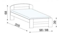 Postel MAREK LE senior smrk - schema