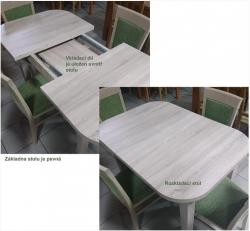 Jídelní stůl CASA Mia Variant rozklad<br/>orientační foto rozkládání stolu