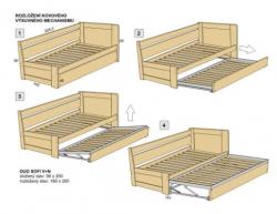DUO SOFI V+N-schema<br/>schema rozloen postele DUO SOFI