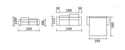 ALICA-rozměry<br/>schema pohovky ALICA s rozměry