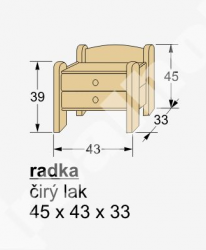 Non stolek Radka, schema s rozmry