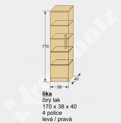 Sk LIKA prosklen s rozmry