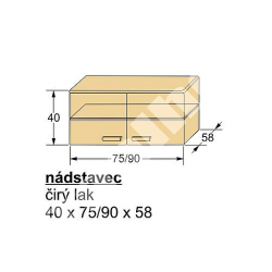 Ndstavec nad sk ze smrkovho masivu, schema s rozmry.