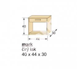 Non stolek MARK, schema s rozmry.