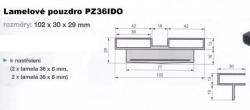 lamelov pouzdro nastelovac pro lamely 2x 36mm